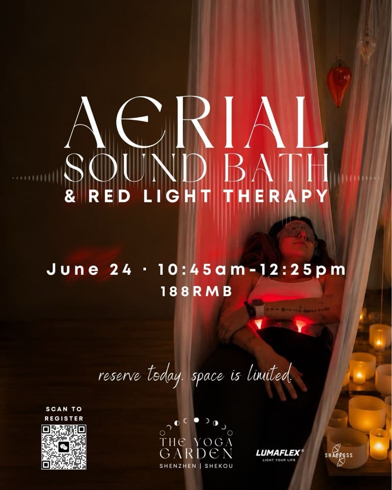 Aerial Sound Bath & Red Light Therapy