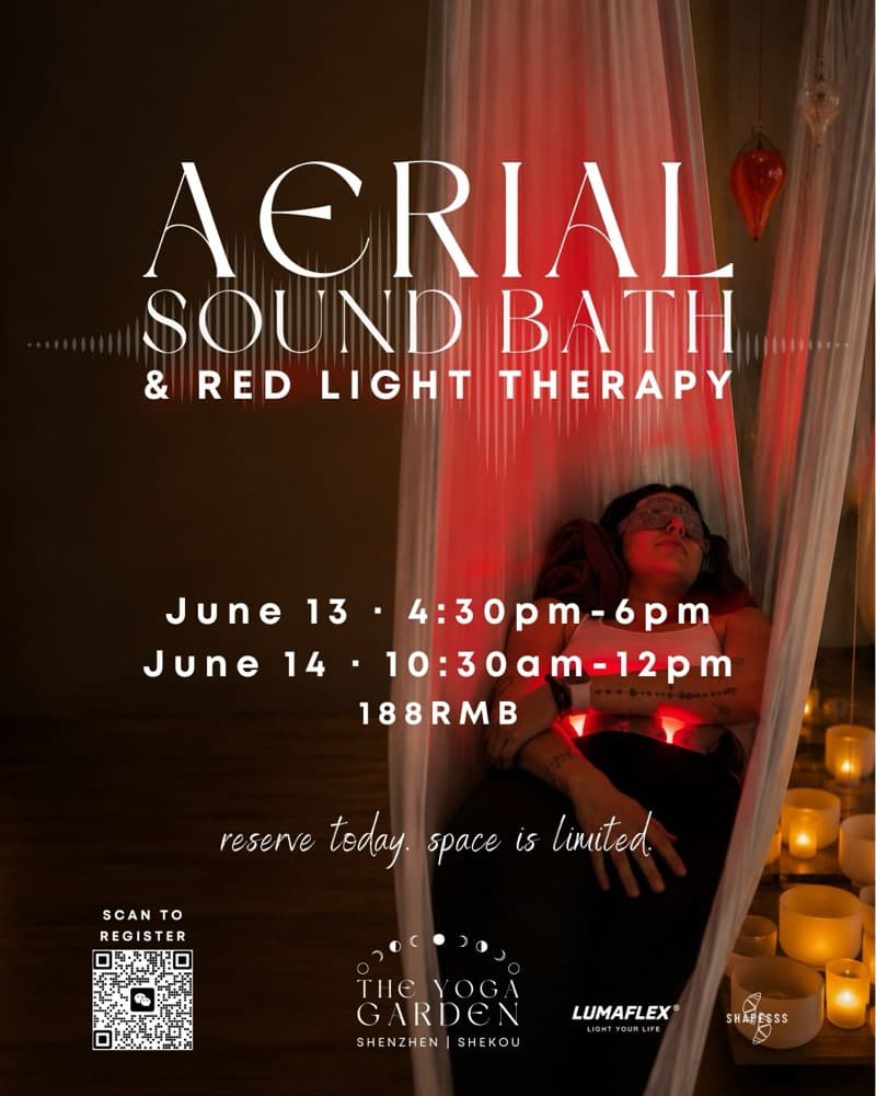 Aerial Sound Bath & Red Light Therapy